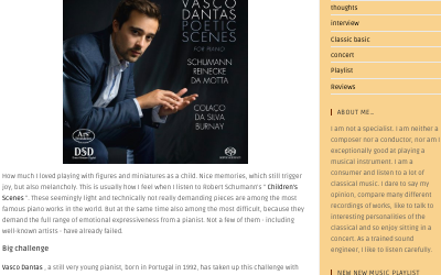 Poetic scenes with Vasco Dantas – A CD review by Kai Germann (Orchestergraben)